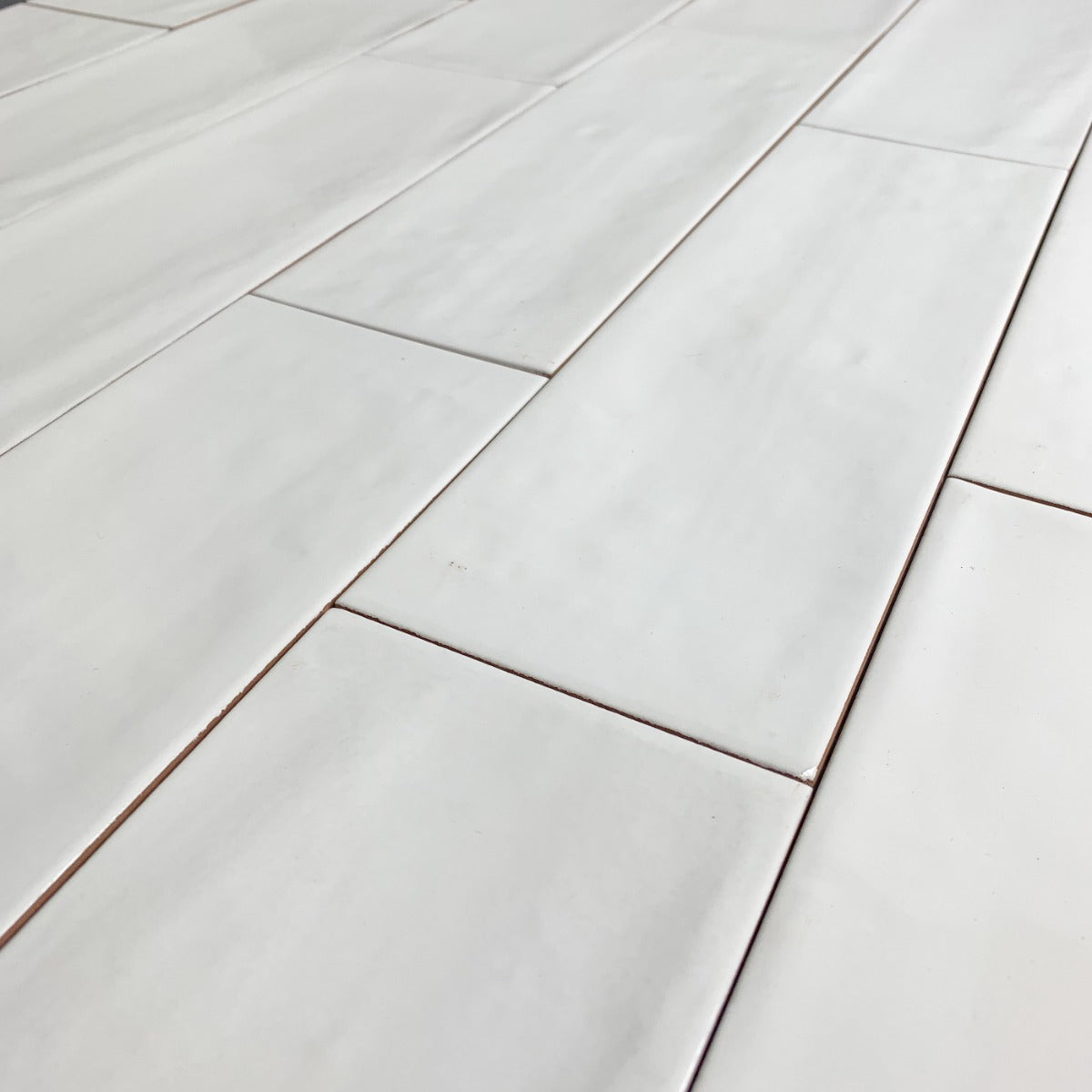 Vægflise Rustico Hvid Blank 10x30