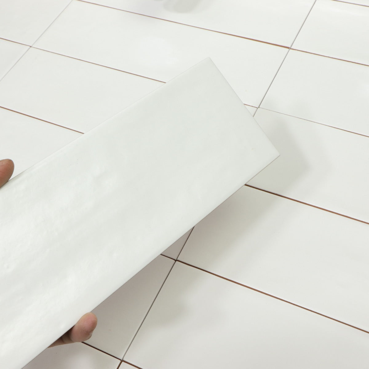 Vægflise Rustico Hvid Mat 10x30