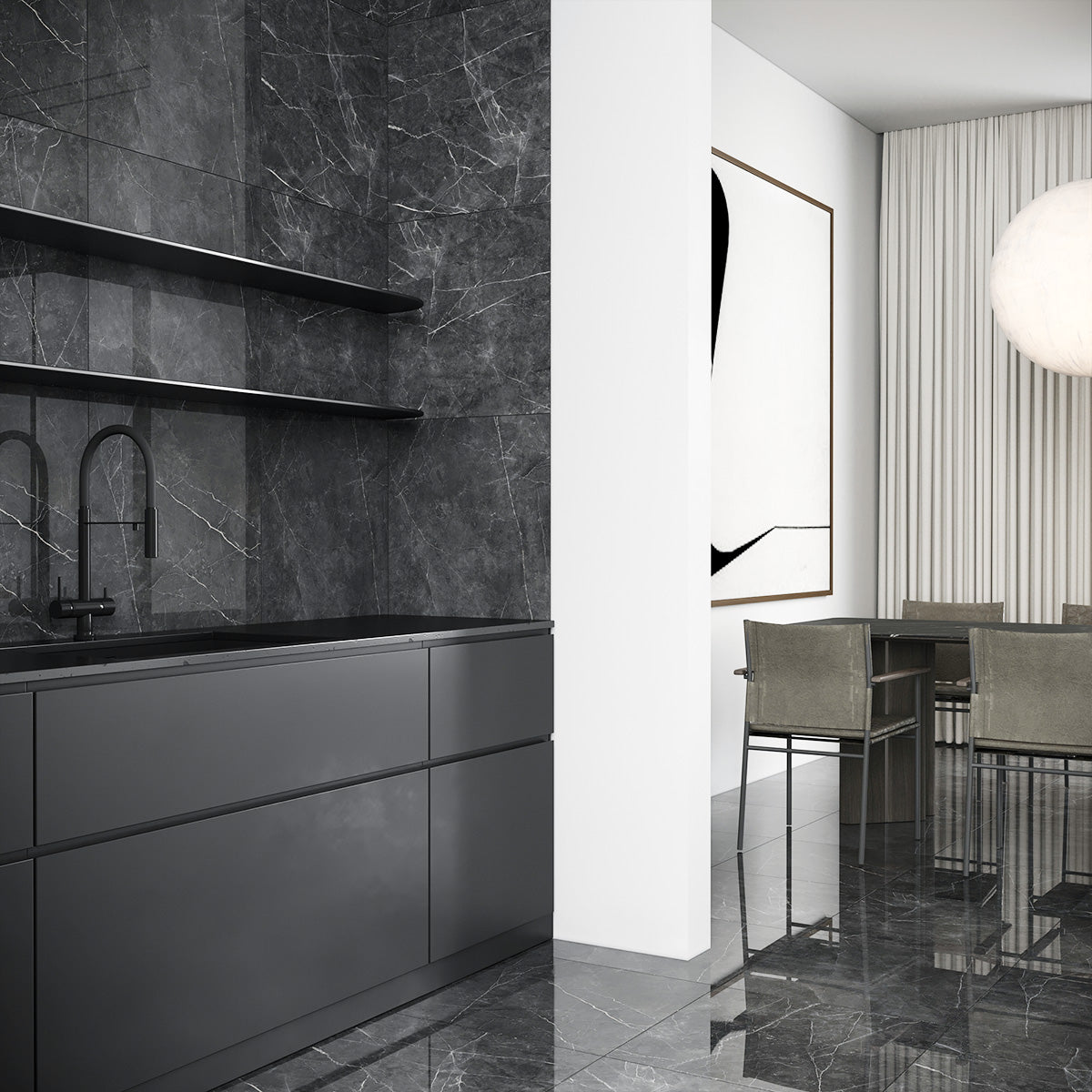 Klinker Venatto Marmor Blank 60x60