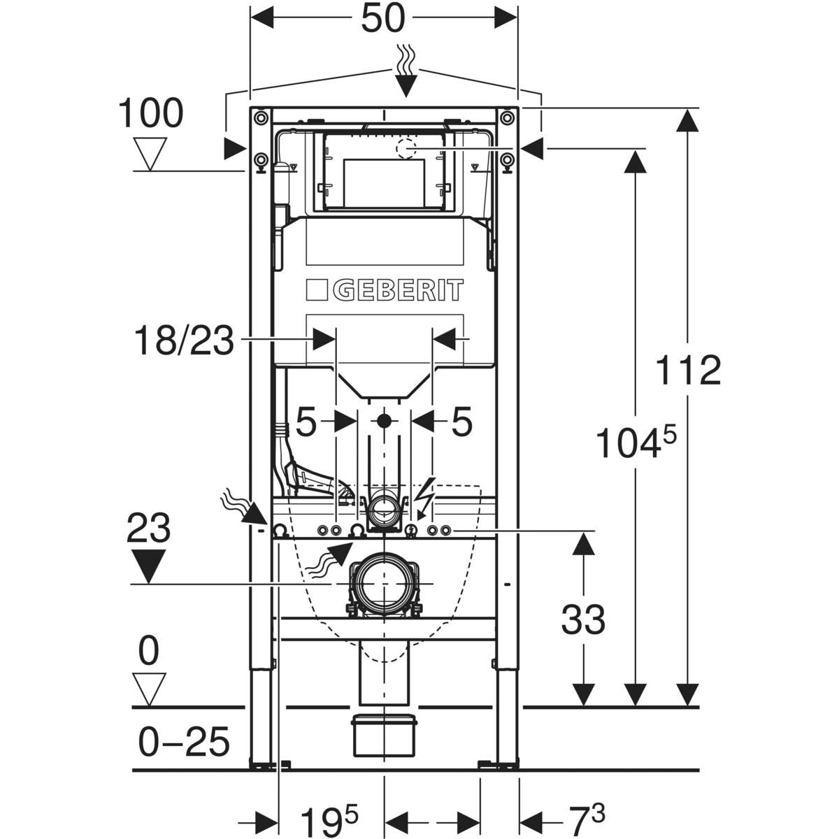 WC-element Geberit Duofix Sigma H112