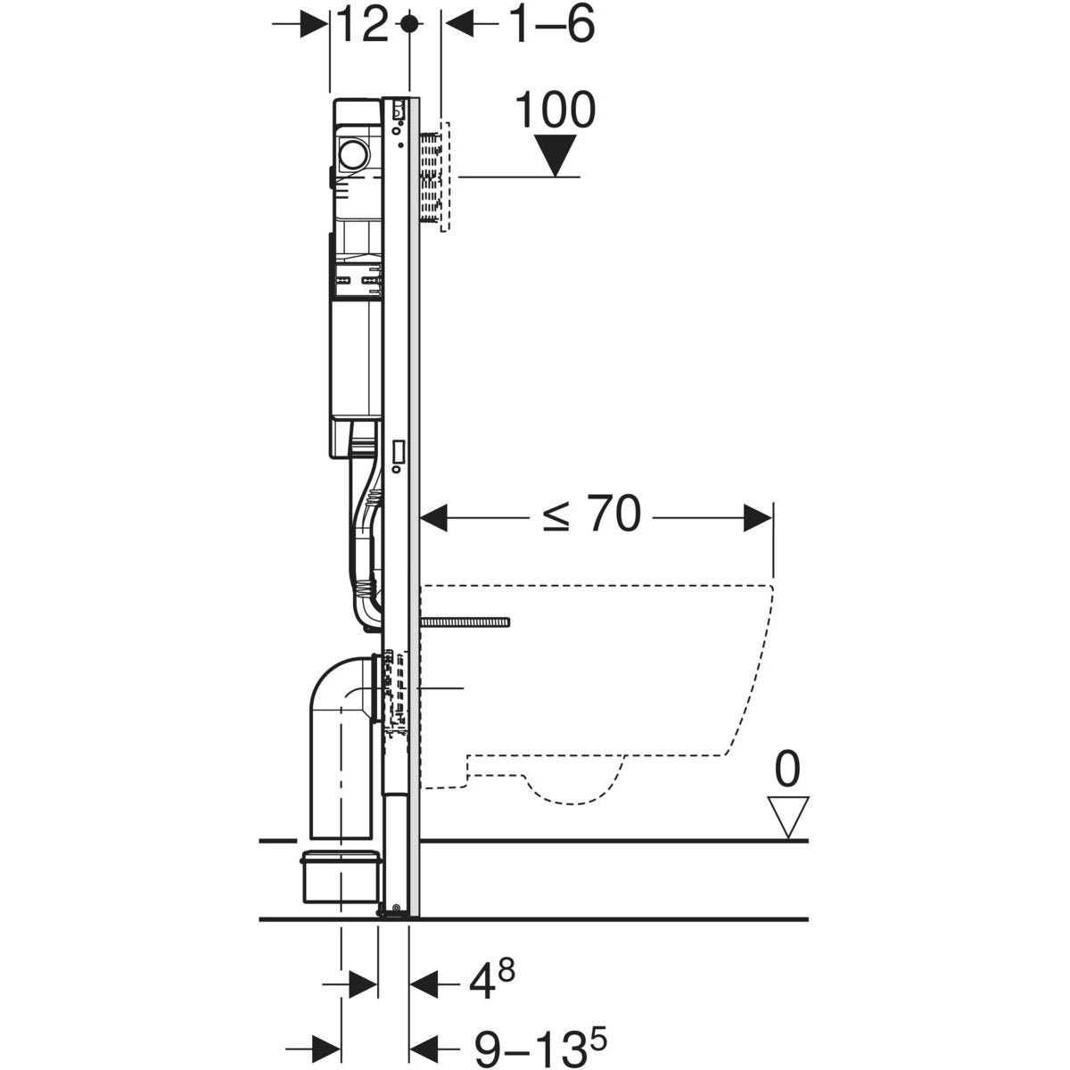 WC-element Geberit Duofix Sigma H112
