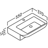 Badeværelsesmøbel sæt Tenfors Kompakt 55 cm Hvid Blank