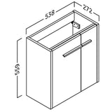 Badeværelsesmøbel sæt Tenfors Kompakt 55 cm Hvid Blank
