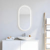 Badeværelsesspejl Dugfri LED 45x90 cm Tenfors Oval