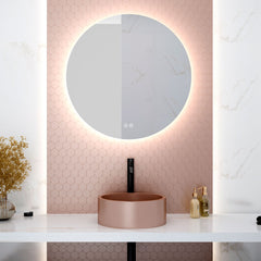 Badeværelsesspejl Rund Dugfri LED 60 cm Tenfors Verona