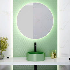 Badeværelsesspejl Rund Dugfri LED 70 cm Tenfors Verona