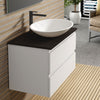 Bordplade Solid Surface Tenfors 80x45 cm Sort Mat