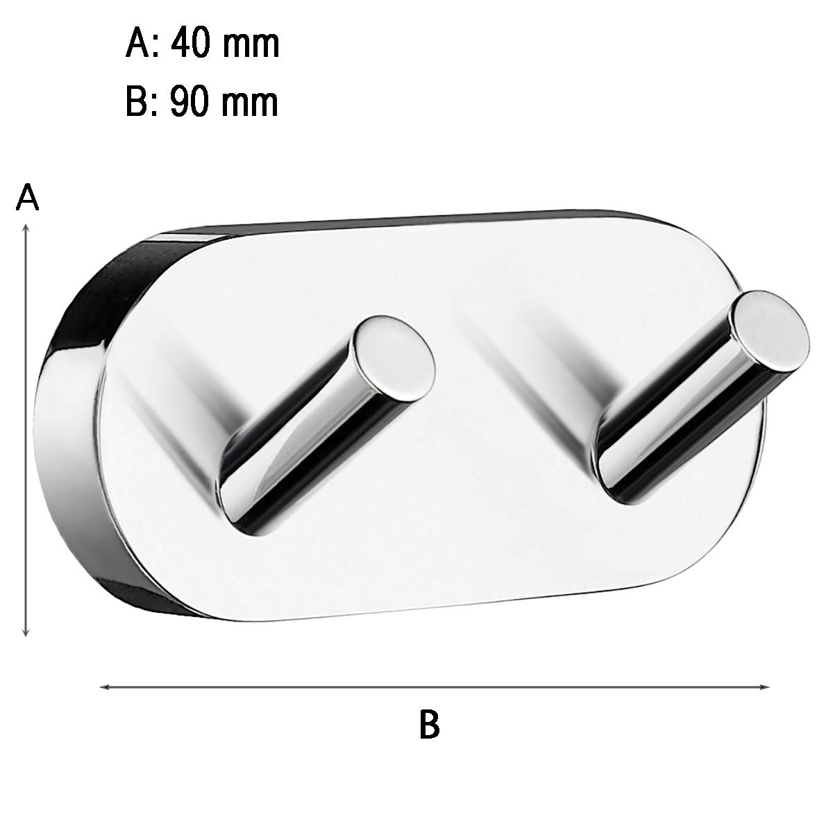 Dobbelkrog Smedbo Home Krom Blank