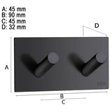 Dobbelkrog Smedbo Selvklæbende Kantet Sort Mat