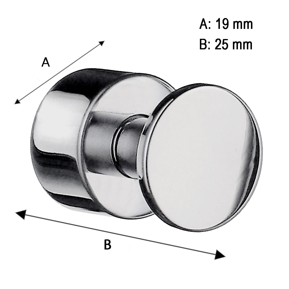Enkeltkrog Smedbo Home Krom Blank 2-pak