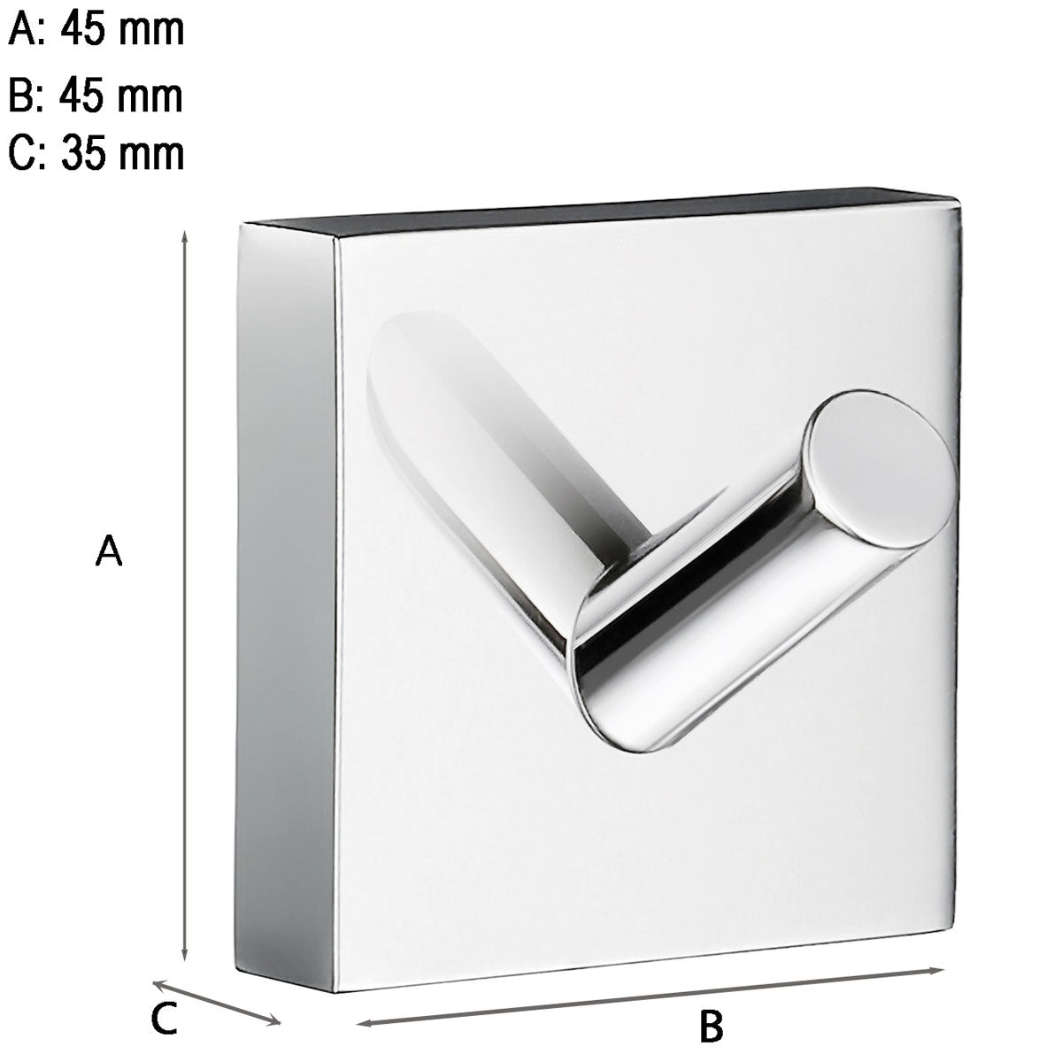 Enkeltkrog Smedbo House Krom Blank