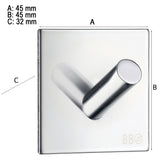 Enkeltkrog Smedbo Selvklæbende Kantet Krom Blank