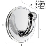 Enkeltkrog Smedbo Selvklæbende Krom Blank