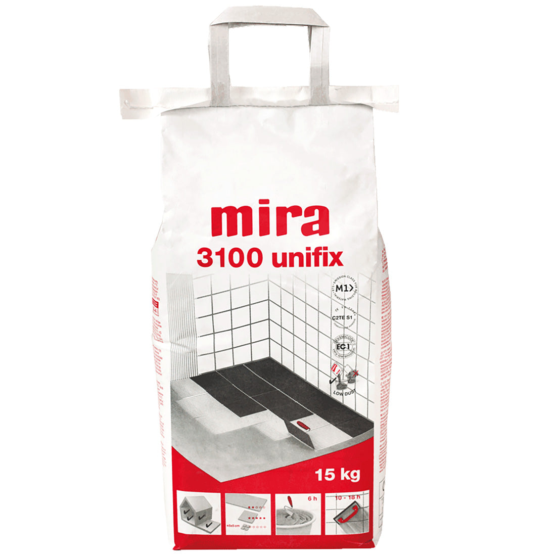 Klæber Mira 3110 Unifix Hvid Støvreduceret 15 kg