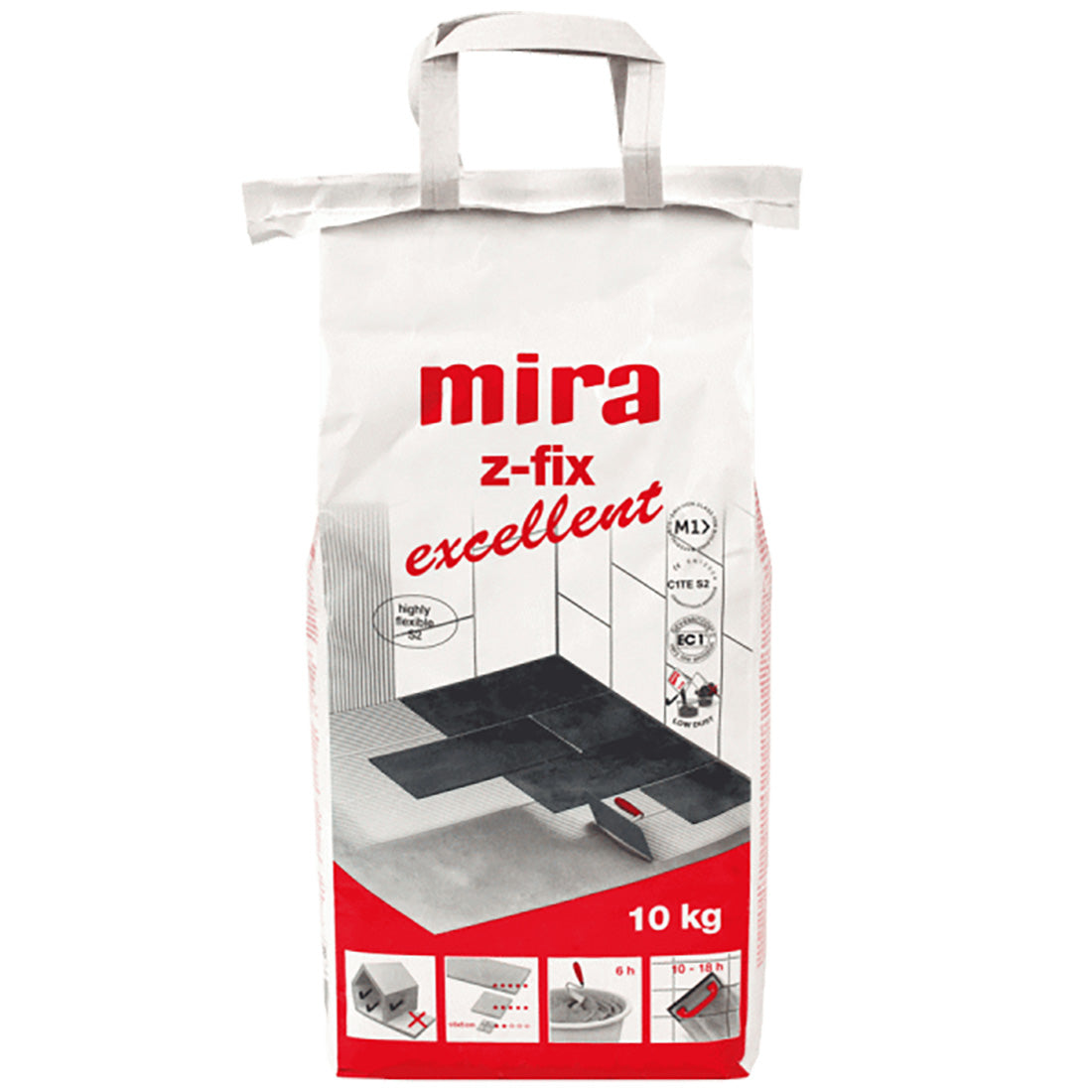 Klæber Mira Z-fix Excellent Hvid Støvreduceret 10 kg