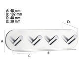 Firekrog Smedbo Selvklæbende Rund Krom Blank