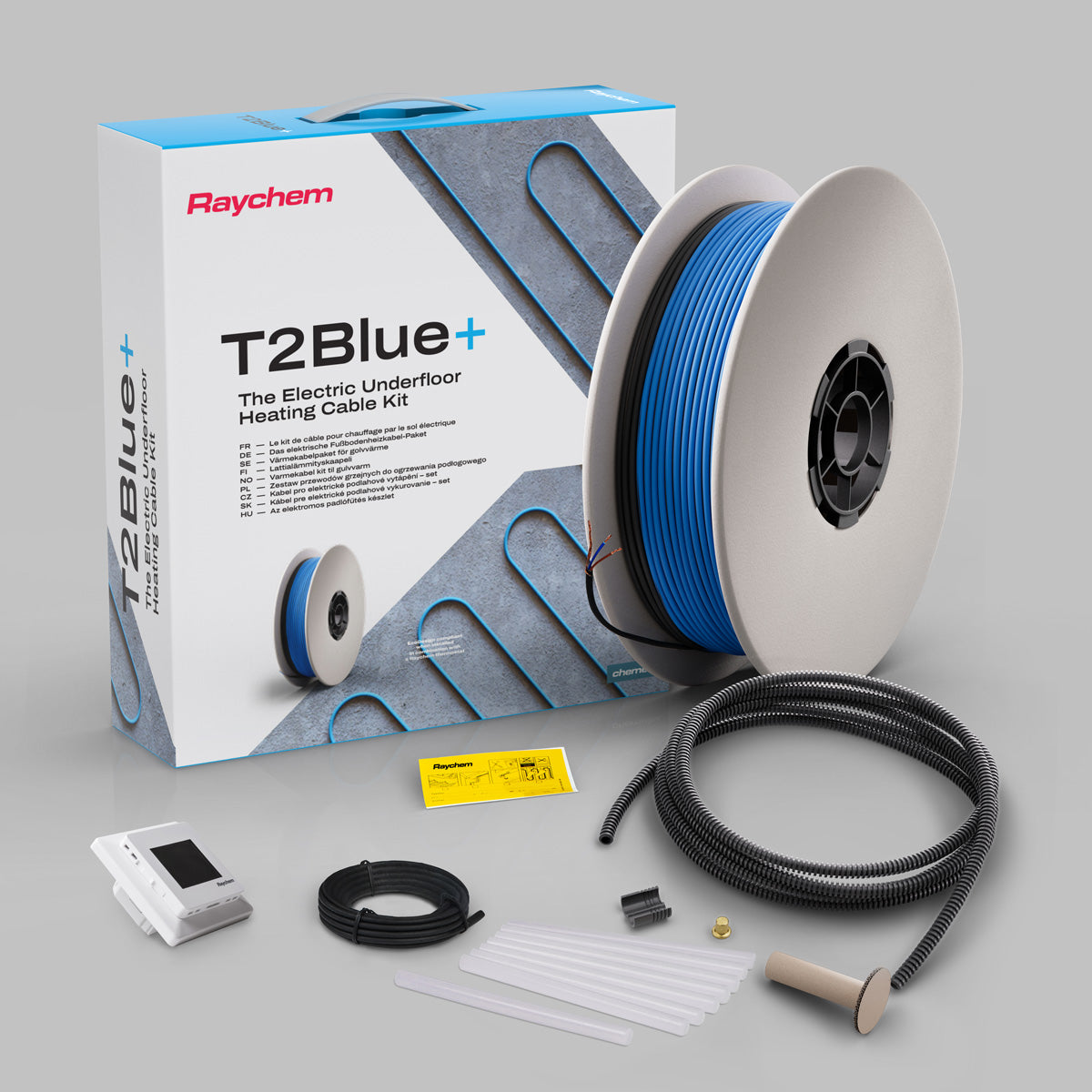 Gulvvarmepakke T2Blå+, 40m inkl. SENZ WIFI termostat (3,2-4,8 m²)