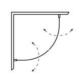 Brusehjørne Hafa Igloo Pro Buet 80x90 Klart glass Aluminium