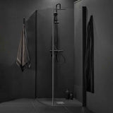 Brusehjørne Hafa Igloo Pro Buet 90x90 Klart glass Sort