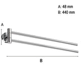 Håndklædestang, Svingbar Smedbo Home Krom Blank