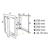 Inspektionslem Push White 200x200 mm