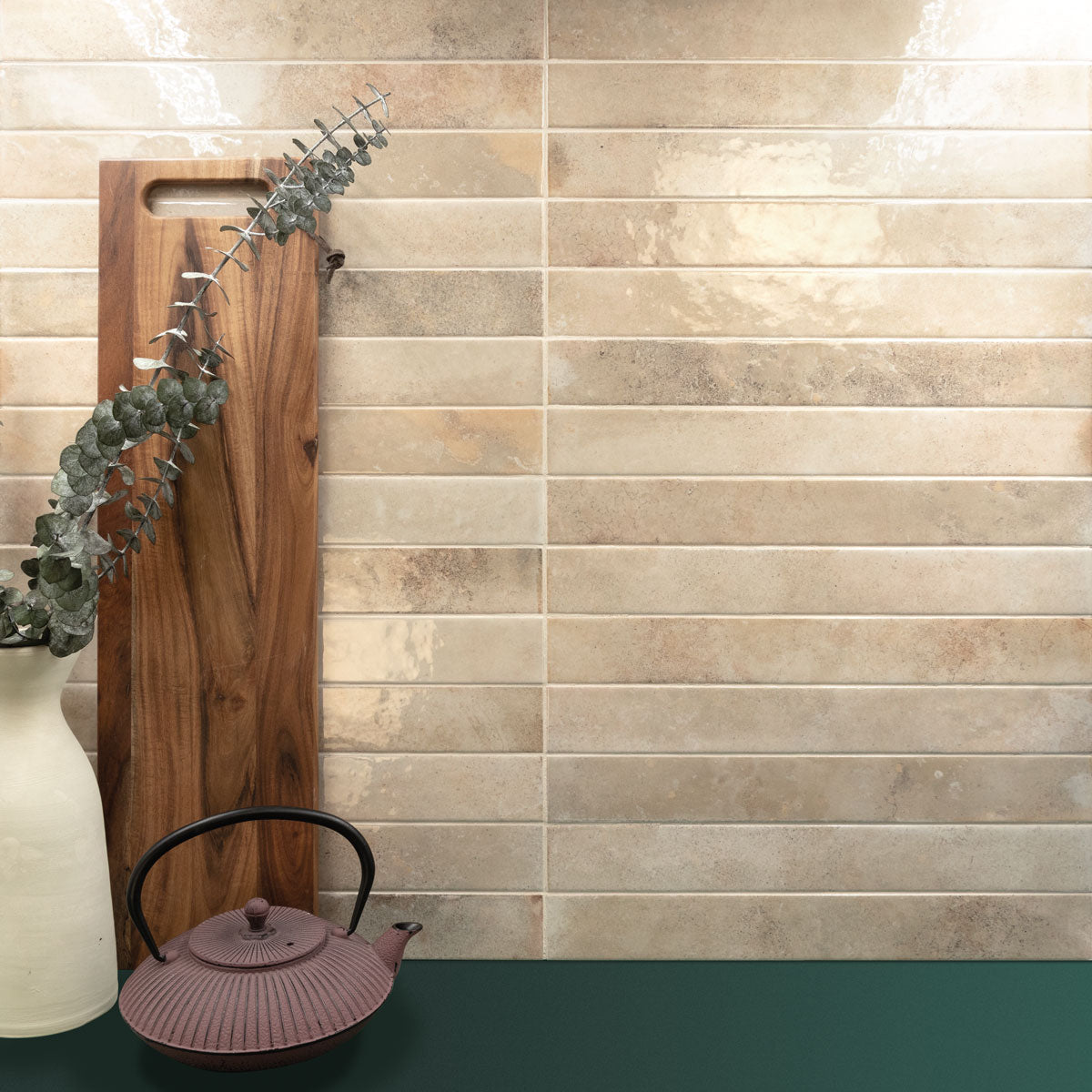 Vægflise Bali Almond Blank 5x40