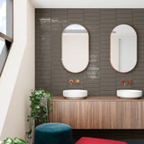 Prøve Vægflise Casita Dark Grey Blank 7,5x30