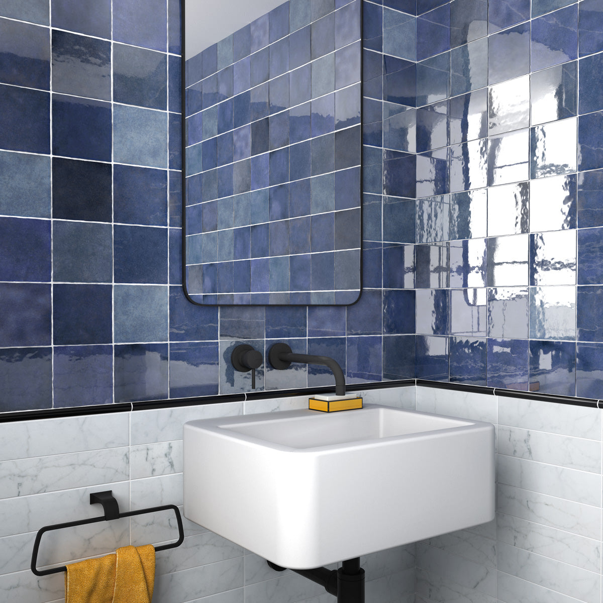 Prøve Kakel Creativa Colonial Blue Blank 13,2x13,2