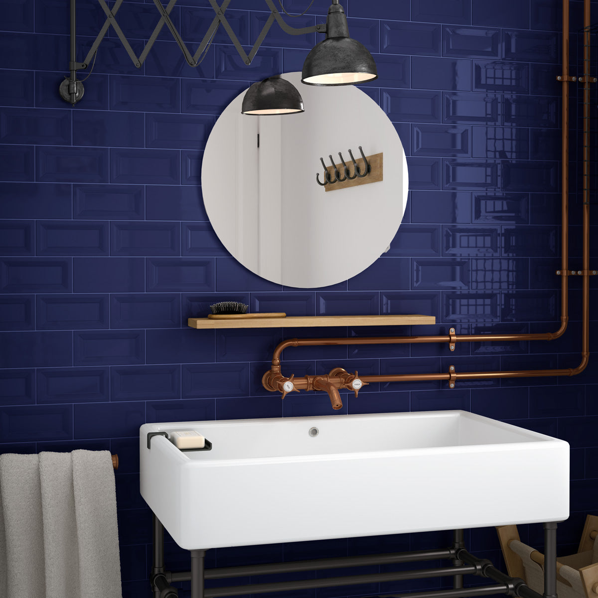 Provbit Kakel Inmetro Vision Cobalt Blank 7,5x15