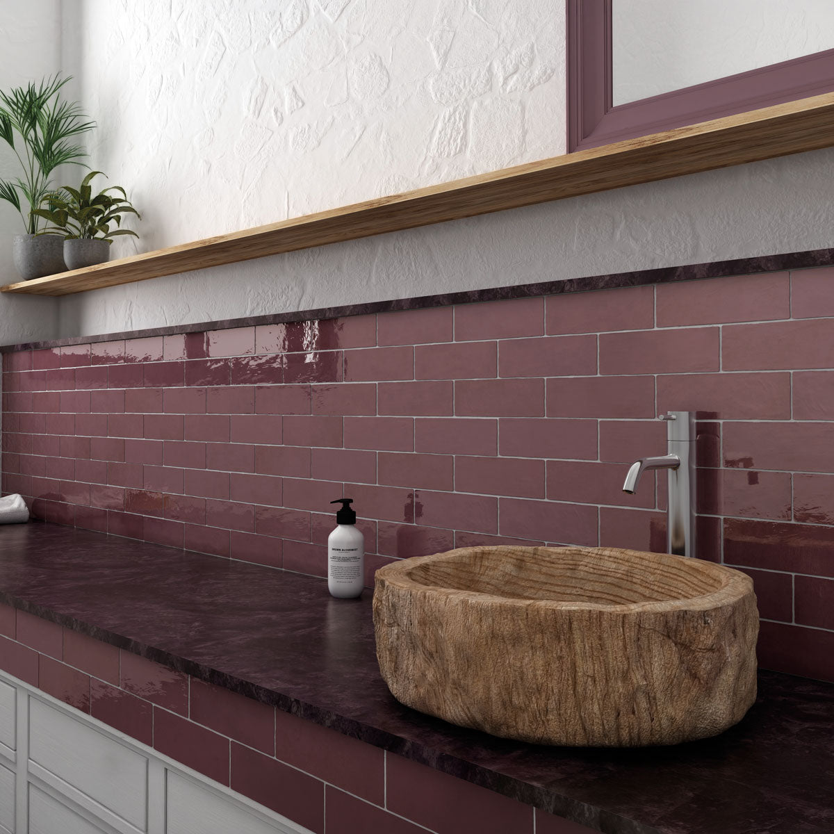 Prøve Vægflise La Riviera Juneberry Blank 6,5x20