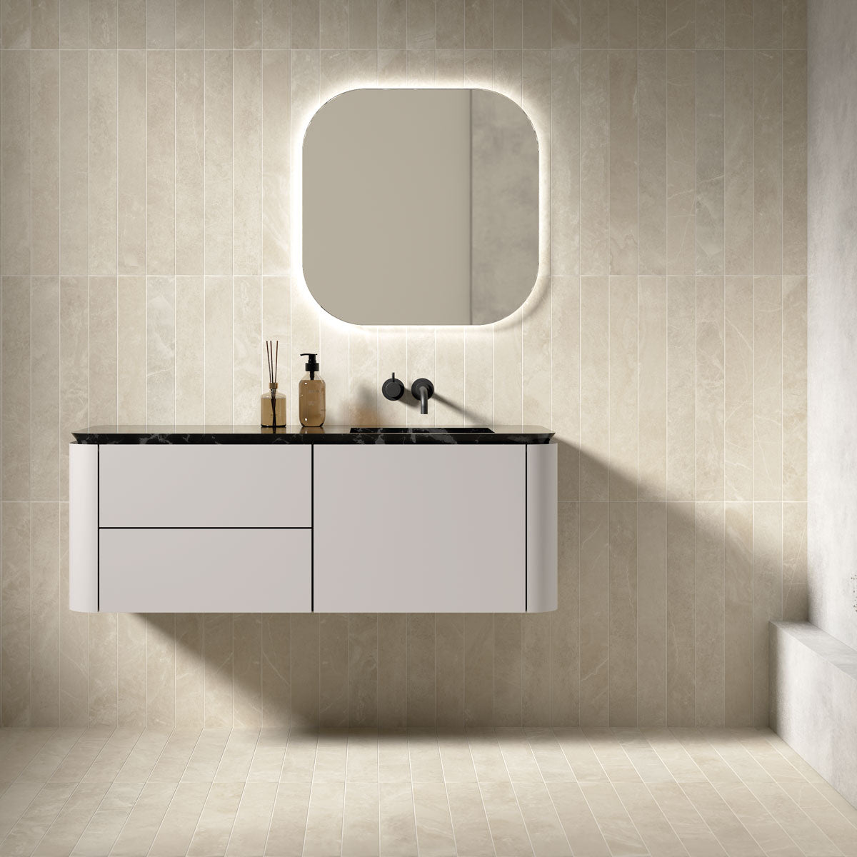 Prøve Vægflise Marmoris Taupe Mat 7,5x60