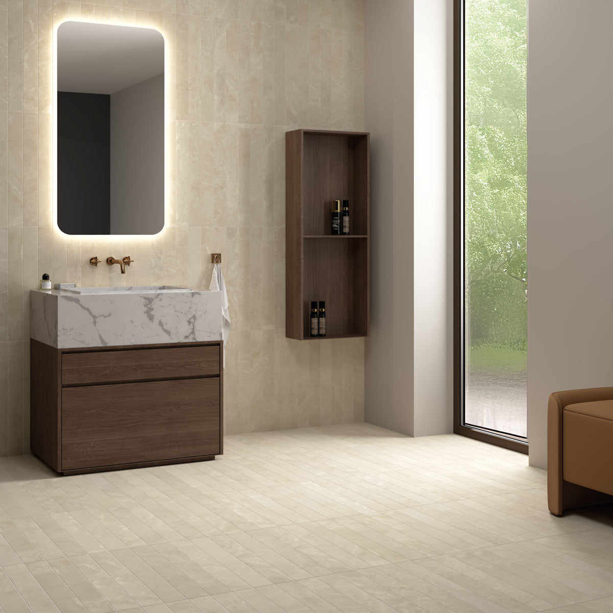 Vægflise Marmoris Taupe Mat 7,5x60