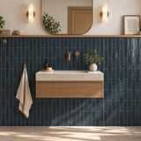 Prøve Vægflise Materika Lige Blue Blank 5x25