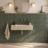 Prøve Vægflise Materika Lige Green Blank 5x25