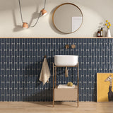 Prøve Vægflise Materika Rund Blue Blank 5x25