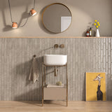 Prøve Vægflise Materika Rund Grey Blank 5x25