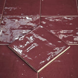 Vægflise New Country Bordeaux Blank 15x15  