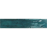 Vægflise San Remo Turquoise Blank 5x25
