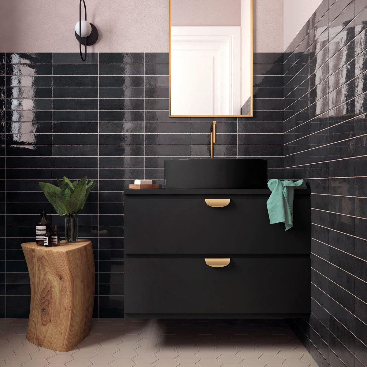 Vægflise Tribeca Basalt Blank 6x24,6