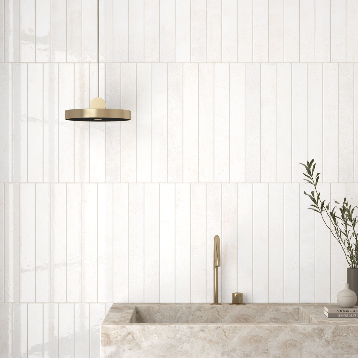 Prøve Vægflise Vertikale Clean Blank 5x40