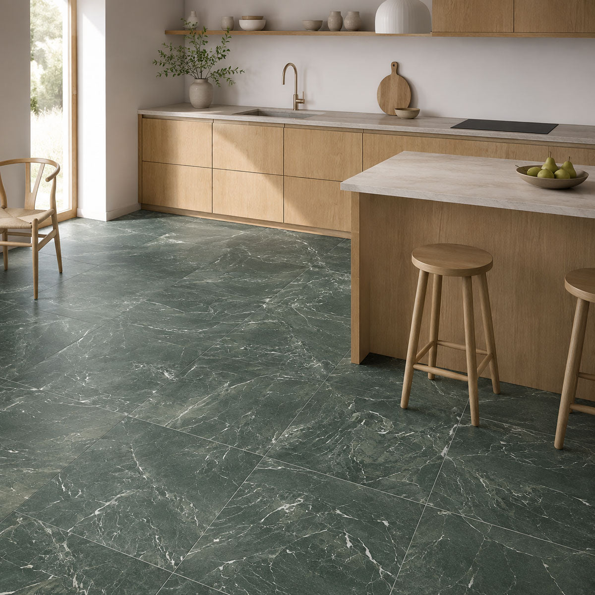 Klinker Alpi Verde Marmor Mat 60x60