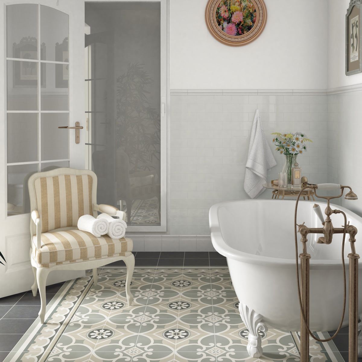 Klinker Atelier Rose Dekor Mat 20x20