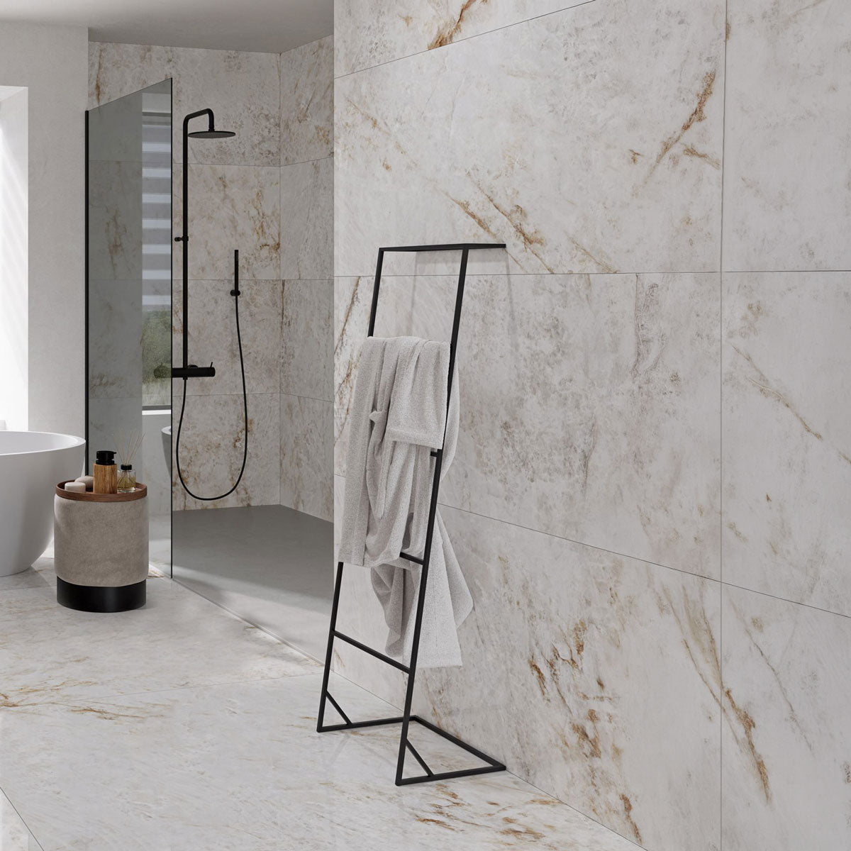Prøve Klinker Chile White Marmor Mat 120x120