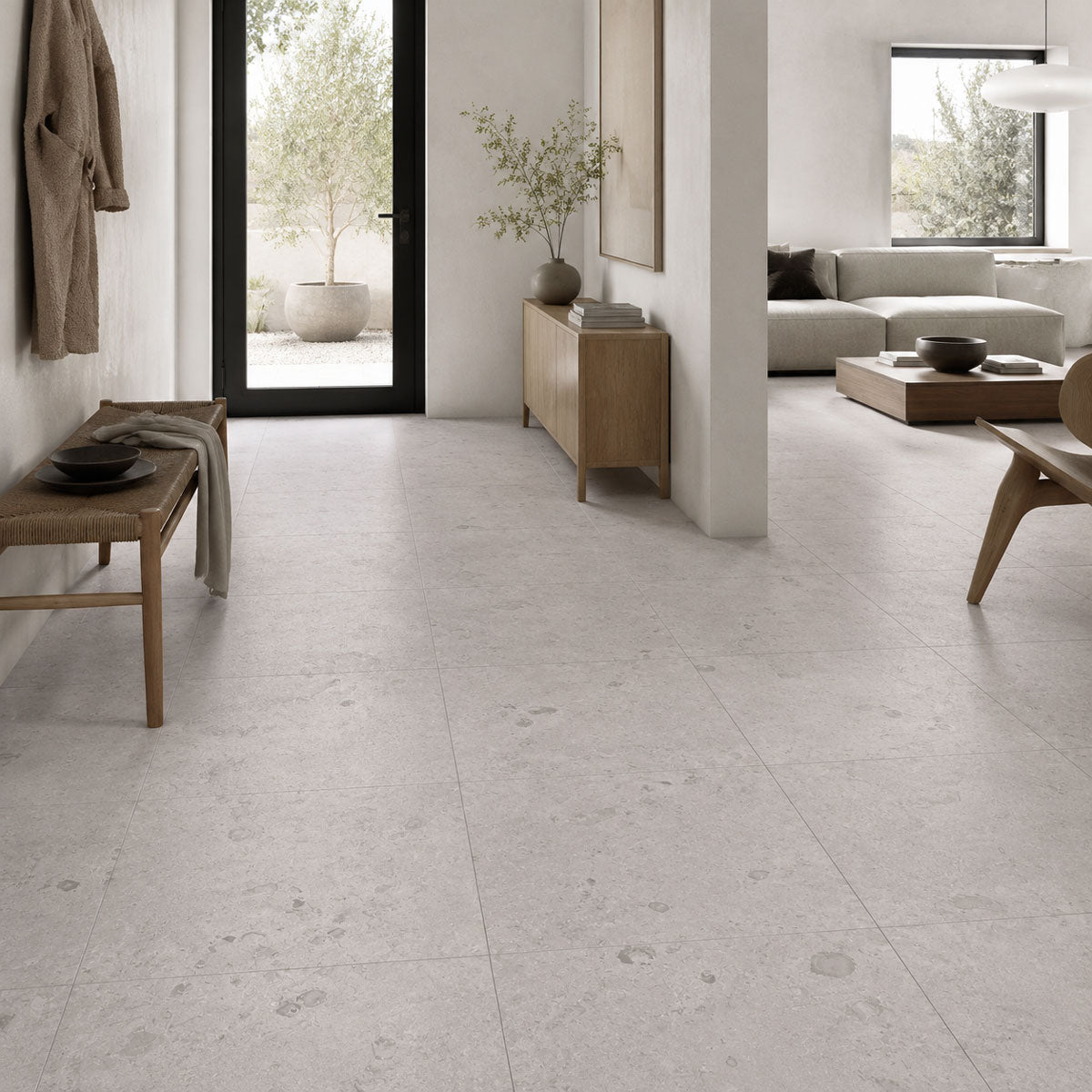 Klinker Jura Kalksten Gris Mat 60x60
