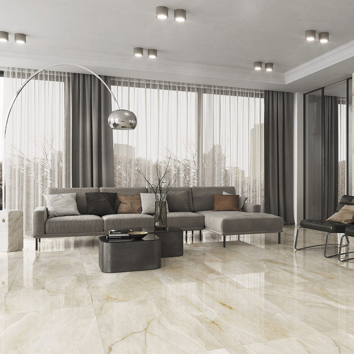 Klinker Onix Beige Marmor Blank 90x90