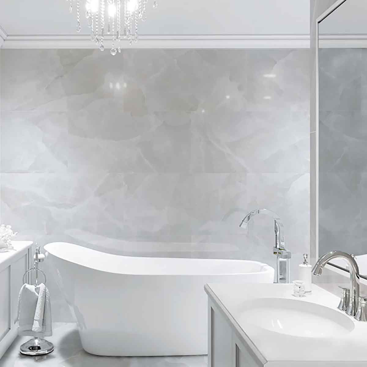 Prøve Klinker Onyx White Marmor Blank 60x60