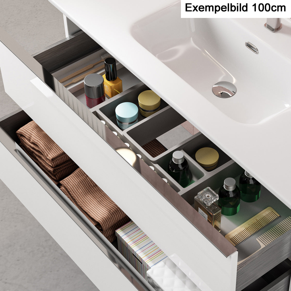 Kommod & Tvättställ 80 cm Tenfors Harmoni Vit Blank