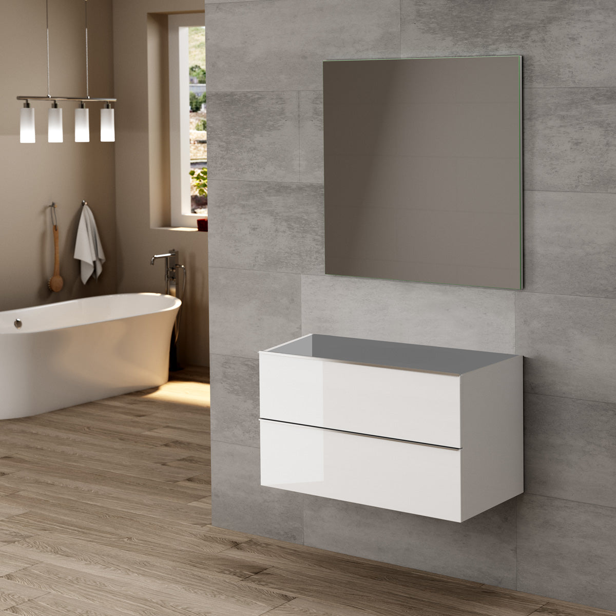 Kommode 80 cm Tenfors Harmoni Hvid Blank