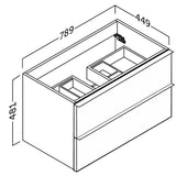 Kommod & Tvättställ 80 cm Tenfors Harmoni Vit Blank
