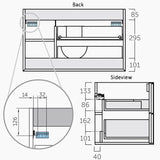 Kommode 100 cm Tenfors Norell Vit Matt